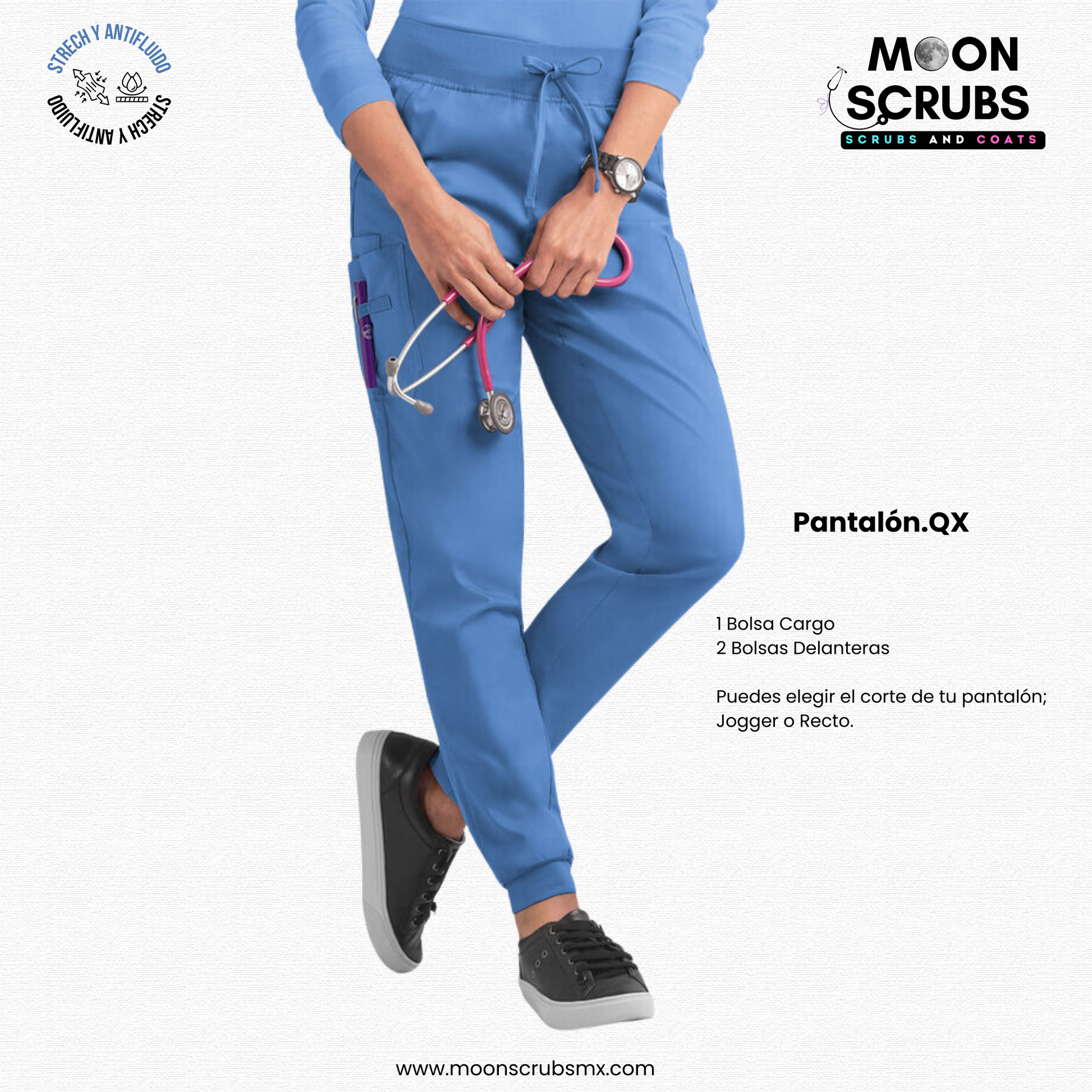 Pantalón Jogger Azul Plumbago